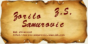 Zorilo Samurović vizit kartica